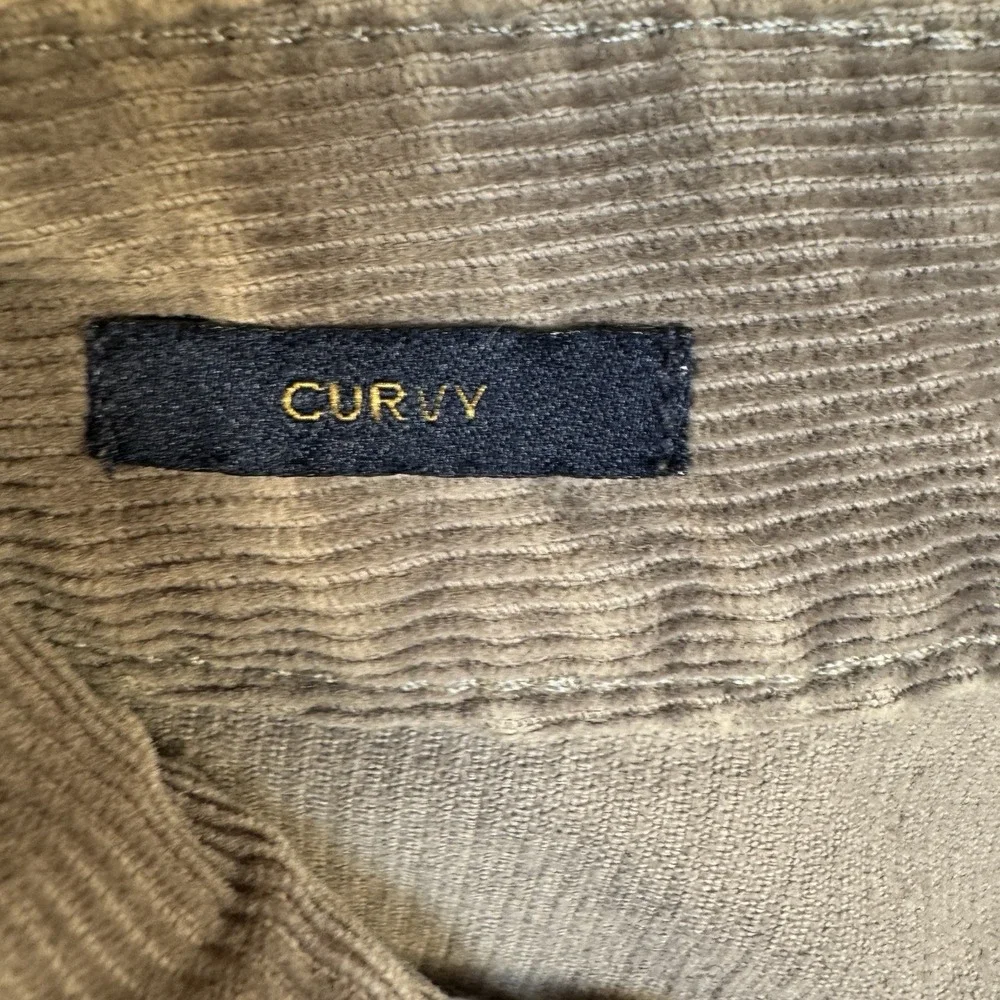Talbots Curvy Fit Corduroy Pants Womens 14 Purple Bootcut Stretch Cotton Retro